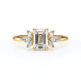 Solitaire accompagné diamant Divine Idylle - 18