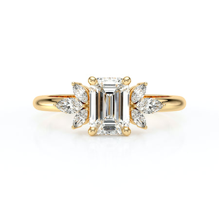 Solitaire accompagné diamant Divine Idylle - 18