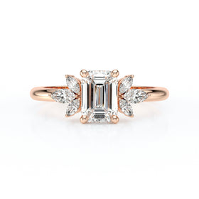 Solitaire accompagné diamant Divine Idylle - 18