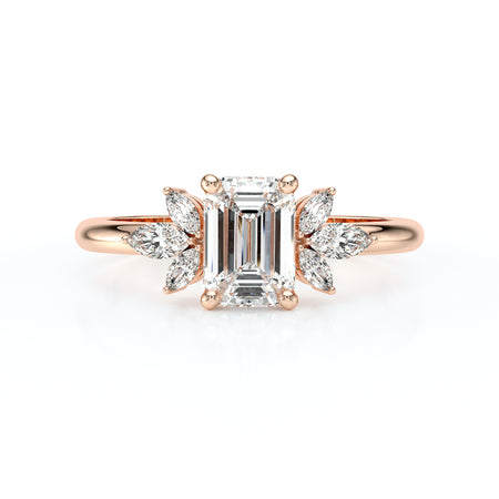 Solitaire accompagné diamant Divine Idylle - 18