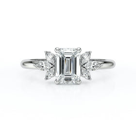 Solitaire accompagné diamant Divine Idylle - 18