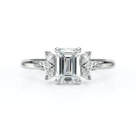 Solitaire accompagné diamant Divine Idylle - 18