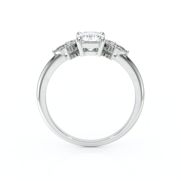 Solitaire accompagné diamant Divine Idylle - 18