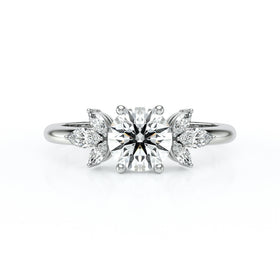 Solitaire accompagné diamant Divine Idylle - 19