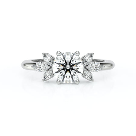 Solitaire accompagné diamant Divine Idylle - 19