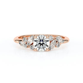 Solitaire accompagné diamant Divine Idylle - 20
