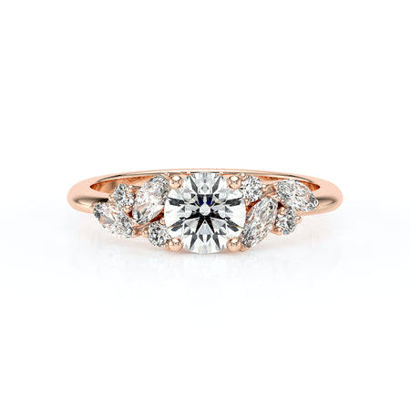 Solitaire accompagné diamant Divine Idylle - 20