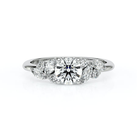 Solitaire accompagné diamant Divine Idylle - 20