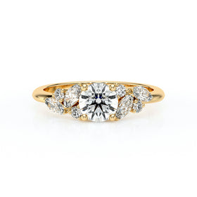Solitaire accompagné diamant Divine Idylle - 20