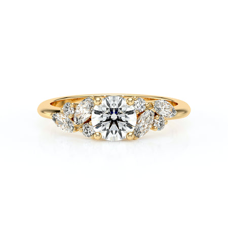 Solitaire accompagné diamant Divine Idylle - 20