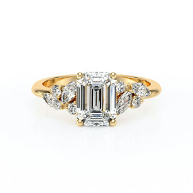 Solitaire accompagné diamant Divine Idylle - 21
