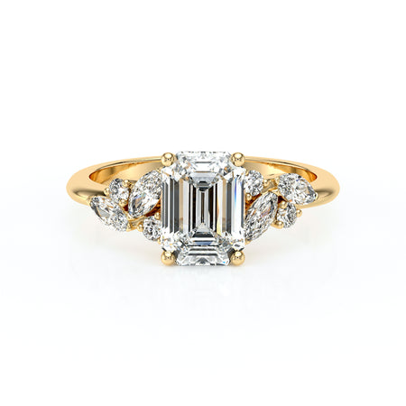 Solitaire accompagné diamant Divine Idylle - 21