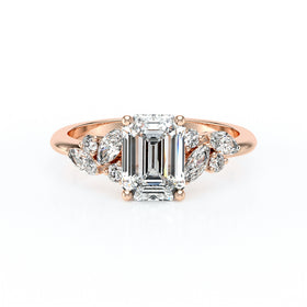 Solitaire accompagné diamant Divine Idylle - 21