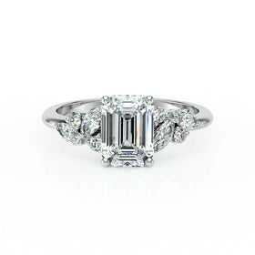 Solitaire accompagné diamant Divine Idylle - 21