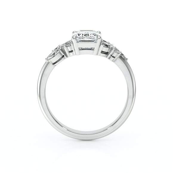 Solitaire accompagné diamant Divine Idylle - 21