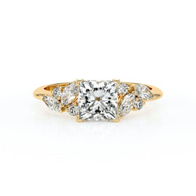 Solitaire accompagné diamant Divine Idylle - 22