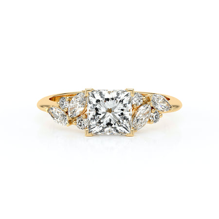 Solitaire accompagné diamant Divine Idylle - 22