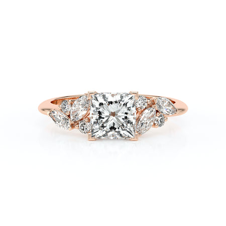 Solitaire accompagné diamant Divine Idylle - 22
