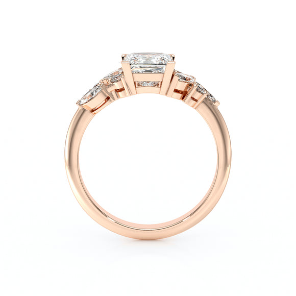 Solitaire accompagné diamant Divine Idylle - 22