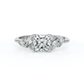 Solitaire accompagné diamant Divine Idylle - 22