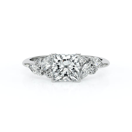 Solitaire accompagné diamant Divine Idylle - 22