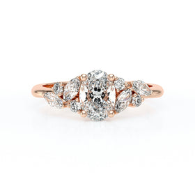 Solitaire accompagné diamant Divine Idylle - 23