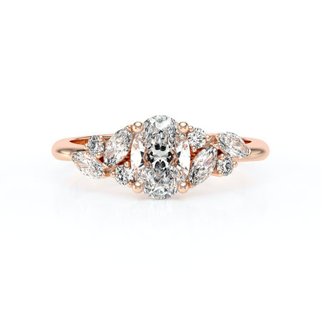 Solitaire accompagné diamant Divine Idylle - 23