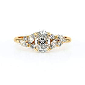Solitaire accompagné diamant Divine Idylle - 23