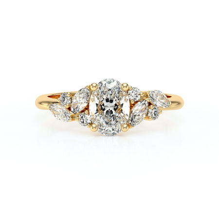 Solitaire accompagné diamant Divine Idylle - 23