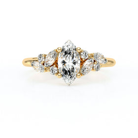 Solitaire accompagné diamant Divine Idylle - 24