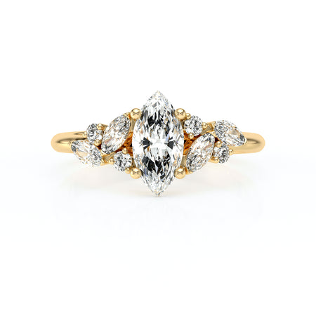 Solitaire accompagné diamant Divine Idylle - 24