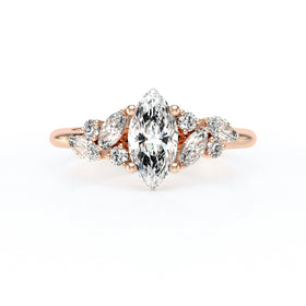Solitaire accompagné diamant Divine Idylle - 24