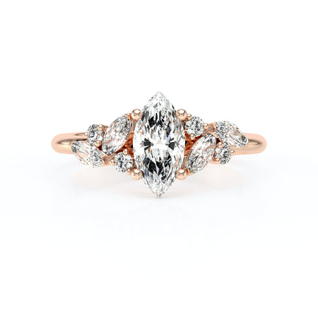 Solitaire accompagné diamant Divine Idylle - 24