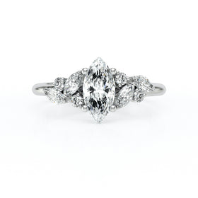 Solitaire accompagné diamant Divine Idylle - 24