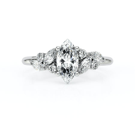 Solitaire accompagné diamant Divine Idylle - 24