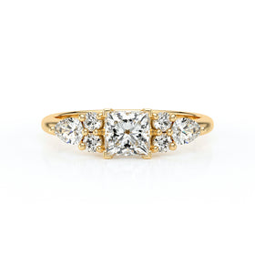 Solitaire accompagné diamant Divine Idylle - 26