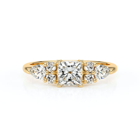 Solitaire accompagné diamant Divine Idylle - 26