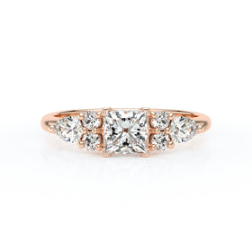 Solitaire accompagné diamant Divine Idylle - 26
