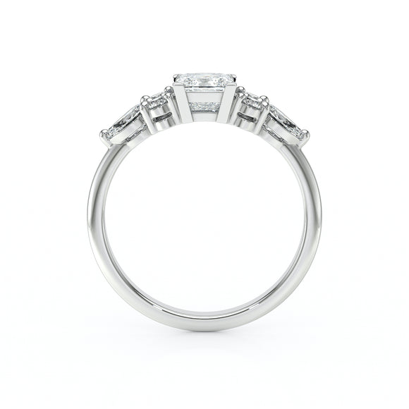 Solitaire accompagné diamant Divine Idylle - 26