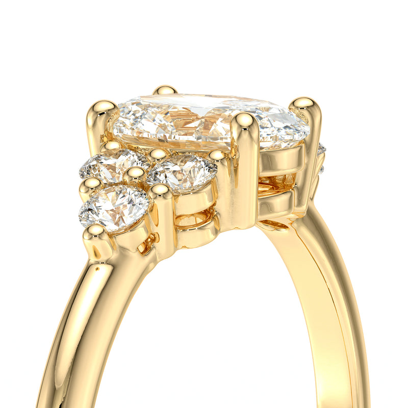 Solitaire accompagné rubis et diamant Divine Idylle - 7