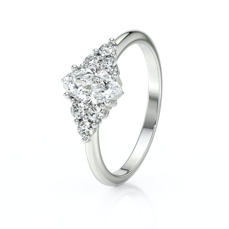 Solitaire accompagné diamant Divine Idylle - 11
