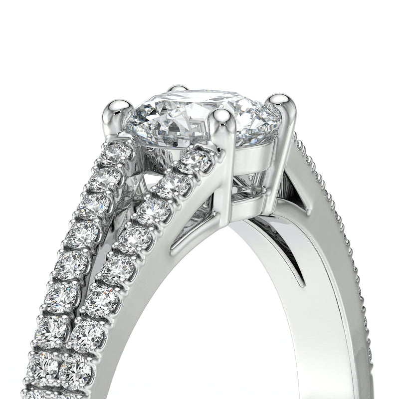 Solitaire accompagné rubis et diamant Divine Idylle - 8