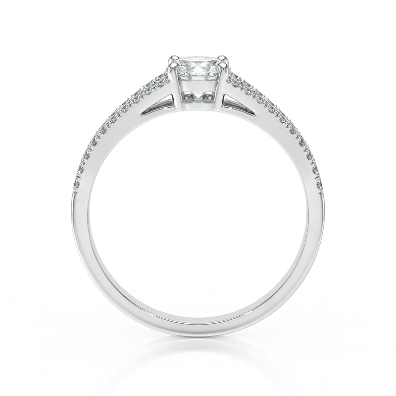 Solitaire accompagné rubis et diamant Divine Idylle - 8