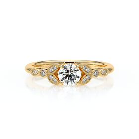 Solitaire accompagné diamant Fou de toi - 4