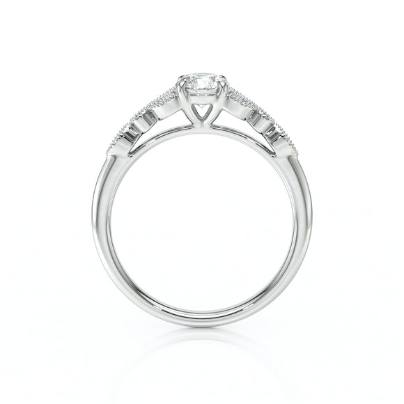 Solitaire accompagné diamant Fou de toi - 4