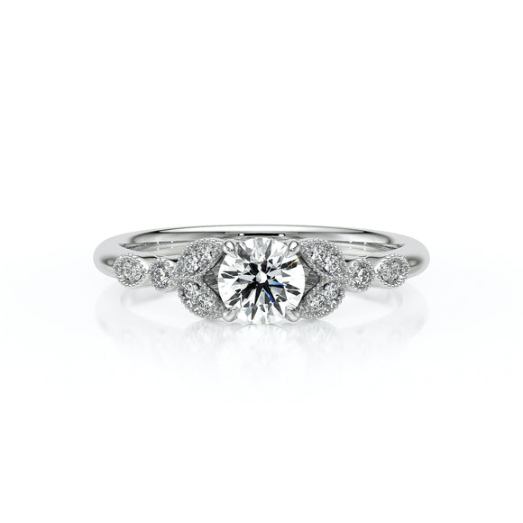 Solitaire accompagné diamant Fou de toi - 4