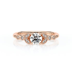 Solitaire accompagné diamant Fou de toi - 4