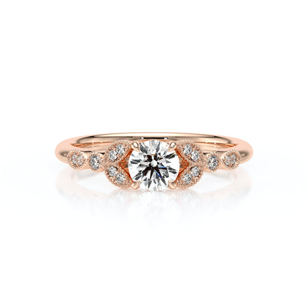 Solitaire accompagné diamant Fou de toi - 4