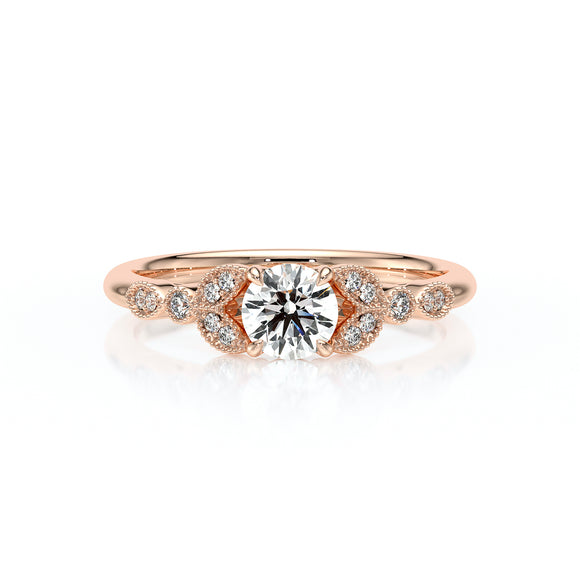 Solitaire accompagné diamant Fou de toi - 4