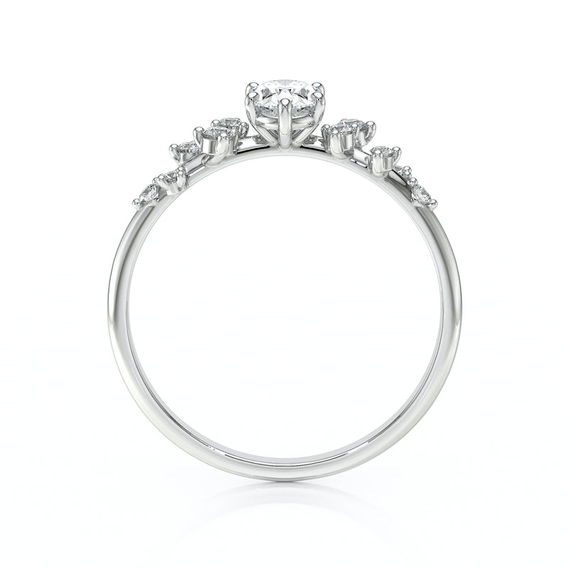 Solitaire accompagné rubis et diamant Pluie d'étoiles - 11